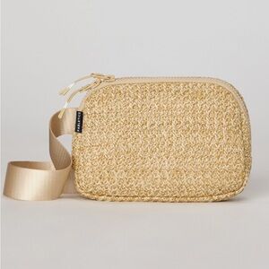 Fabletics Tan Woven Crossbody Bag